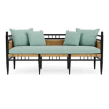 Low Country 3-Seat Garden Bench Premium Wicker Furniture Lloyd Flanders Outdoor Benches LOOMLAN By Lloyd Flanders