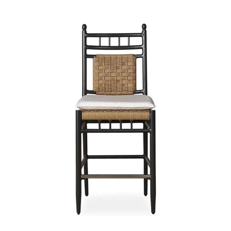 Low Country Armless Bar Stool Premium Wicker Furniture Lloyd Flanders Outdoor Bar Stools LOOMLAN By Lloyd Flanders