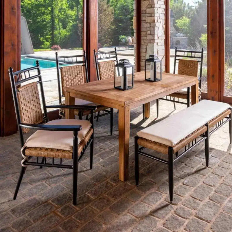 Low Country Armless Dining Chair Premium Wicker Furniture Lloyd Flanders Outdoor Dining Chairs LOOMLAN By Lloyd Flanders