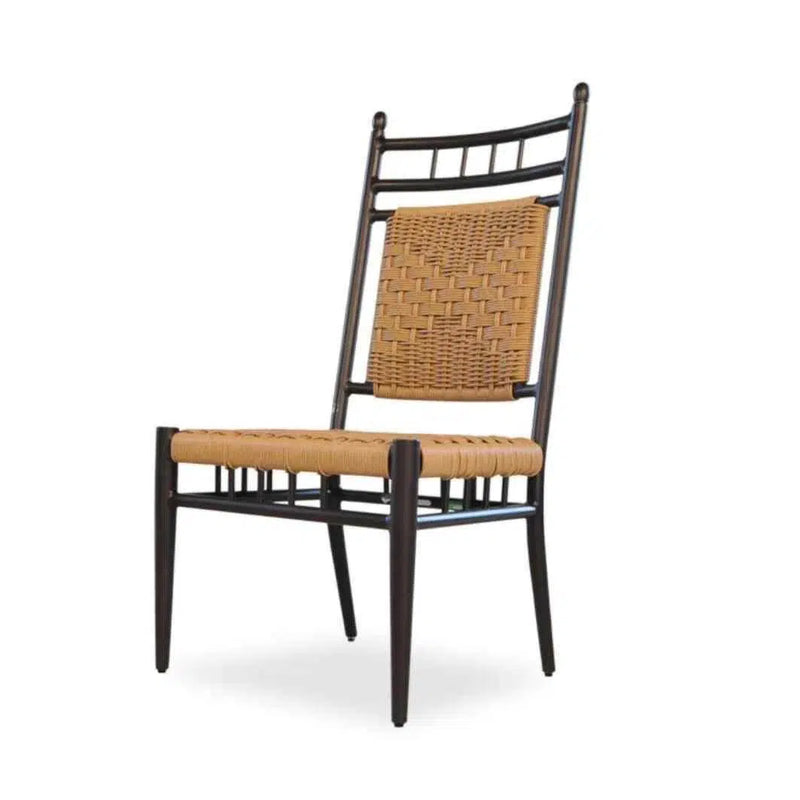 Low Country Armless Dining Chair Premium Wicker Furniture Lloyd Flanders Outdoor Dining Chairs LOOMLAN By Lloyd Flanders