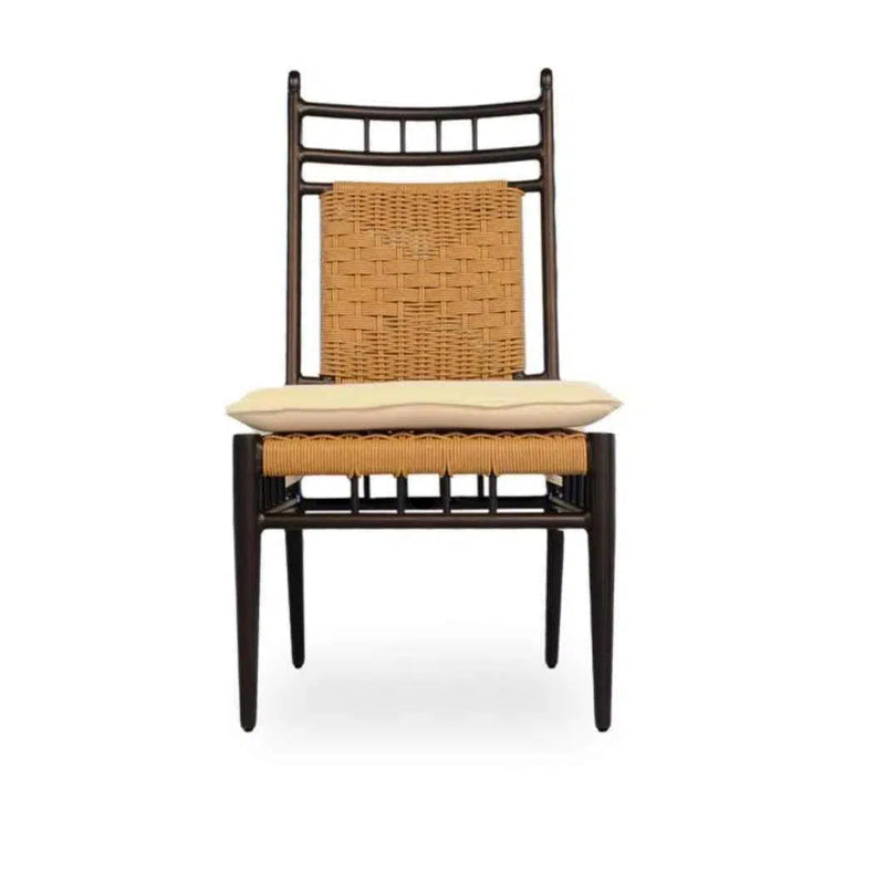 Low Country Armless Dining Chair Premium Wicker Furniture Lloyd Flanders Outdoor Dining Chairs LOOMLAN By Lloyd Flanders