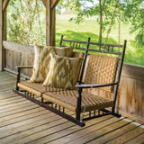 Low Country Cushionless Porch Swing Premium Wicker Furniture Outdoor Swings LOOMLAN By Lloyd Flanders