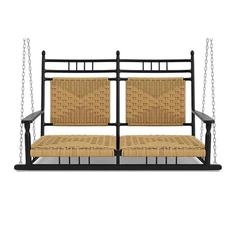 Low Country Cushionless Porch Swing Premium Wicker Furniture Outdoor Swings LOOMLAN By Lloyd Flanders