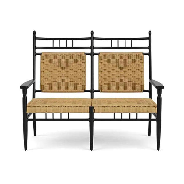 Low Country Cushionless Settee Premium Wicker Furniture Lloyd Flanders Outdoor Lounge Sets LOOMLAN By Lloyd Flanders