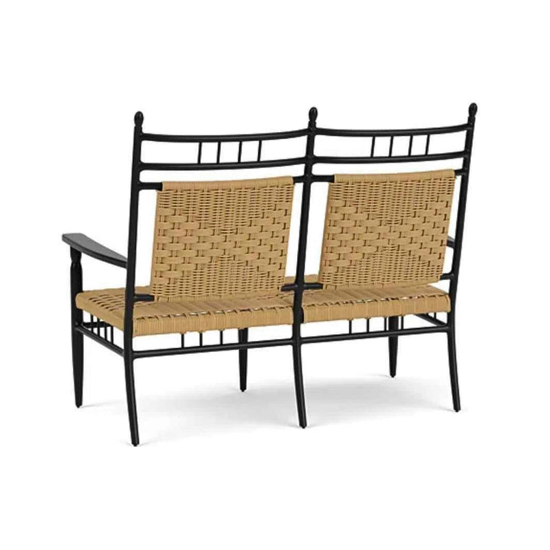 Low Country Cushionless Settee Premium Wicker Furniture Lloyd Flanders Outdoor Lounge Sets LOOMLAN By Lloyd Flanders