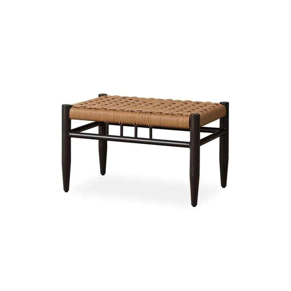 Low Country Cushionless Small Ottoman Premium Wicker Furniture Outdoor Ottomans LOOMLAN By Lloyd Flanders