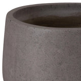 Low Opus Gray Terrazzo Round Planter Outdoor Planters LOOMLAN By Emissary