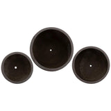 Low Opus Gray Terrazzo Round Planter Outdoor Planters LOOMLAN By Emissary