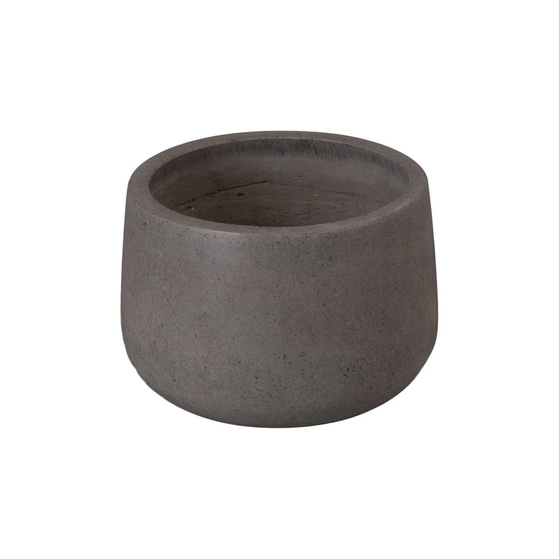 Low Opus Gray Terrazzo Round Planter Outdoor Planters LOOMLAN By Emissary