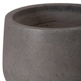 Low Opus Gray Terrazzo Round Planter Outdoor Planters LOOMLAN By Emissary