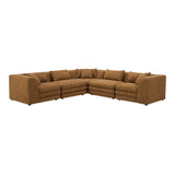 Lowtide Classic L-Shaped Polyester Upholstered Modular Sectional Modular Sofas LOOMLAN By Moe's Home