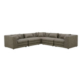 Lowtide Classic L-Shaped Polyester Upholstered Modular Sectional Modular Sofas LOOMLAN By Moe's Home