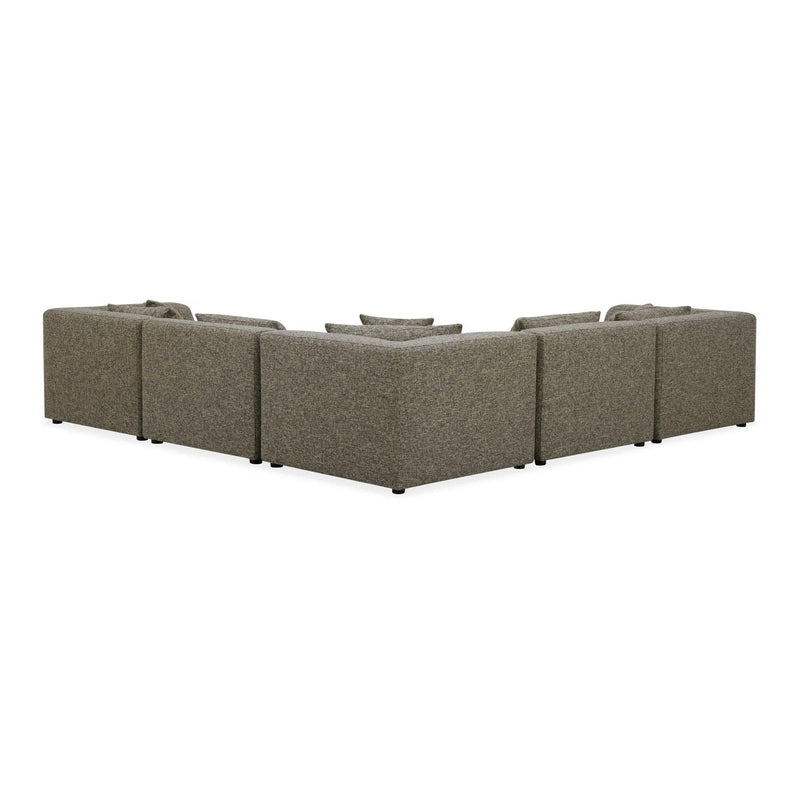 Lowtide Classic L-Shaped Polyester Upholstered Modular Sectional Modular Sofas LOOMLAN By Moe's Home