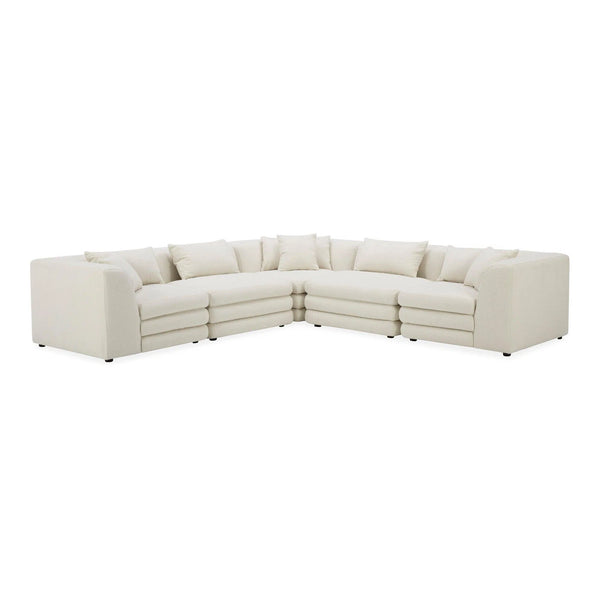 Lowtide Classic L-Shaped Polyester Upholstered Modular Sectional Modular Sofas LOOMLAN By Moe's Home