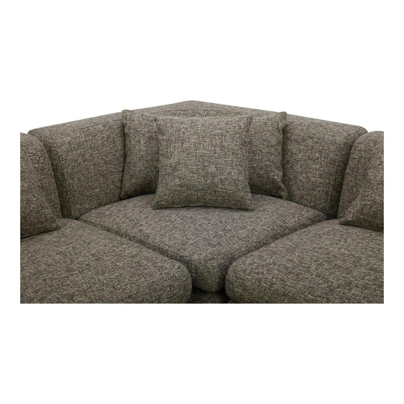 Lowtide Classic L-Shaped Polyester Upholstered Modular Sectional Modular Sofas LOOMLAN By Moe's Home