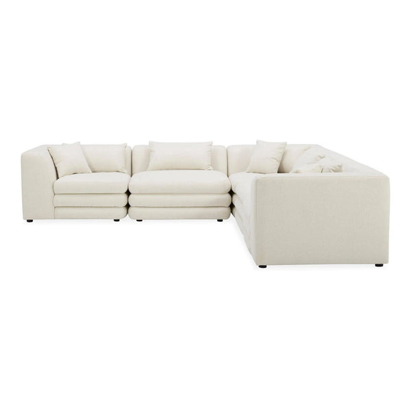 Lowtide Classic L-Shaped Polyester Upholstered Modular Sectional Modular Sofas LOOMLAN By Moe's Home