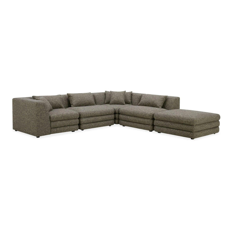 Lowtide Dream Polyester Upholstered Modular Sectional Modular Sofas LOOMLAN By Moe's Home