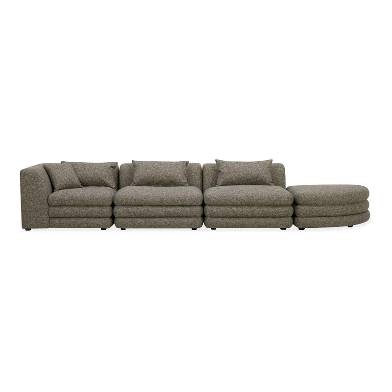 Lowtide Linear Polyester Upholstered Modular Sectional Modular Sofas LOOMLAN By Moe's Home