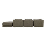 Lowtide Linear Polyester Upholstered Modular Sectional Modular Sofas LOOMLAN By Moe's Home