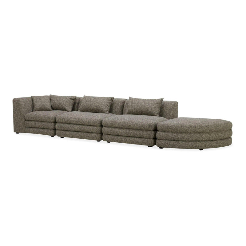 Lowtide Linear Polyester Upholstered Modular Sectional Modular Sofas LOOMLAN By Moe's Home