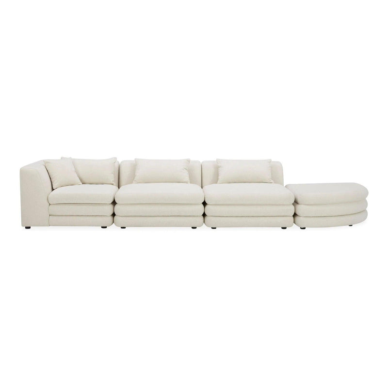 Lowtide Linear Polyester Upholstered Modular Sectional Modular Sofas LOOMLAN By Moe's Home