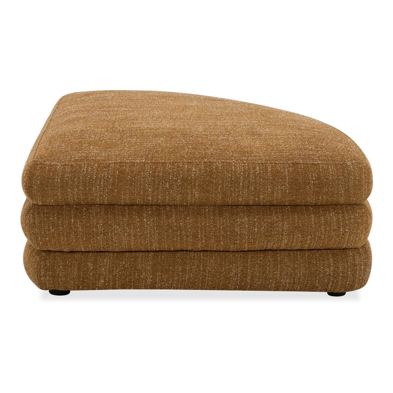 Lowtide Polyester Upholstered Curved Ottoman Ottomans LOOMLAN By Moe's Home