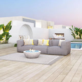 Luanda Middle Chair Gray Outdoor Modulars LOOMLAN By Zuo Modern