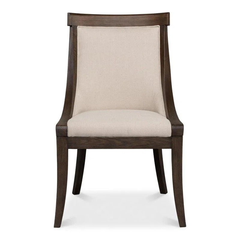 Lucas Dining Chairs Set of 2 Linen Dining Chairs LOOMLAN By Sarreid