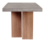 Lucca Teak and Concrete Counter Table - Slate Gray Outdoor Accent Table Outdoor Dining Tables LOOMLAN By Seasonal Living