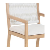 Luce Teak Wood and Wicker Outdoor Dining Chair Dining Chairs LOOMLAN By Moe's Home