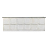 Luciana Wood Doors Buffet 112" St. with Grey Sideboards LOOMLAN By Sarreid