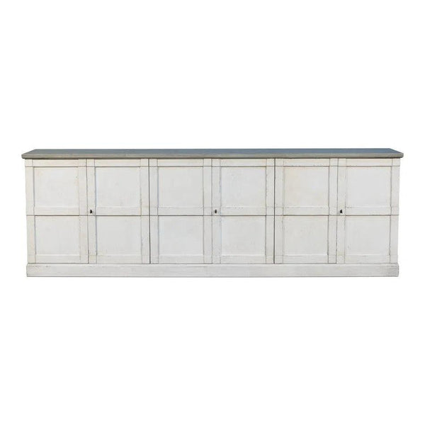 Luciana Wood Doors Buffet 112" St. with Grey Sideboards LOOMLAN By Sarreid