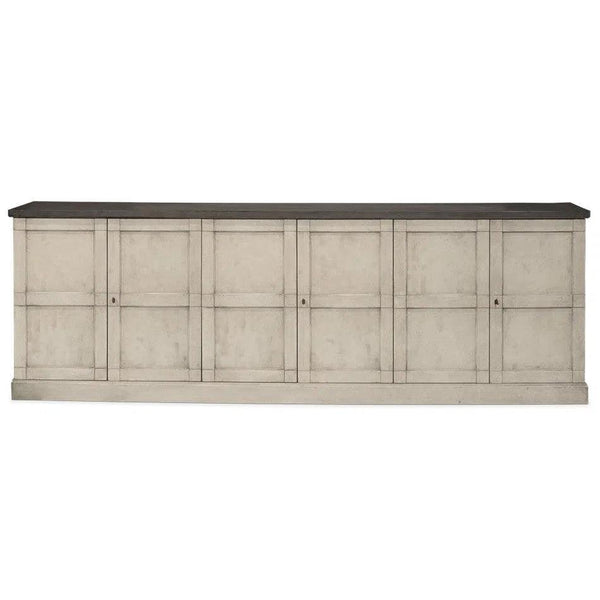 Luciana Wood Doors Buffet 112" W.Grey S.Grey Sideboards LOOMLAN By Sarreid