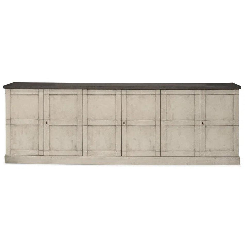 Luciana Wood Doors Buffet 112" W.Grey S.Grey Sideboards LOOMLAN By Sarreid