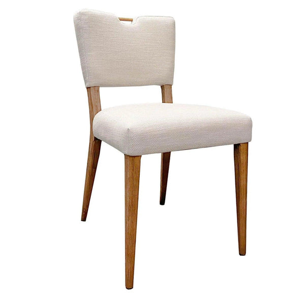 Luella Cream Linen Dining Chair 2PC Set Armless Floating Back Dining Chairs LOOMLAN By LH Imports