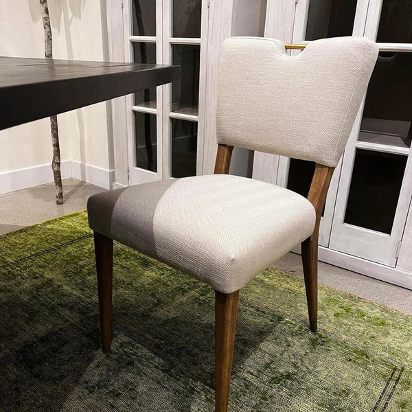 Luella Cream Linen Dining Chair 2PC Set Armless Floating Back Dining Chairs LOOMLAN By LH Imports