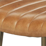 Luke Brown Buffalo Leather Counter Stool Without Back Counter Stools LOOMLAN By Jamie Young