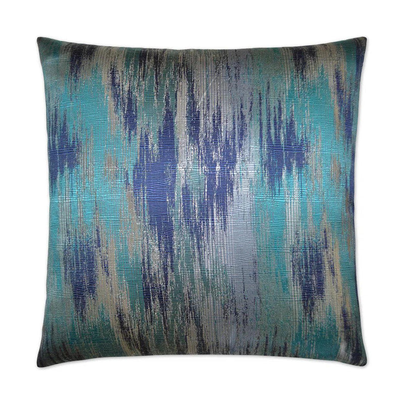 Lumina Blue Throw Pillow With Insert Throw Pillows LOOMLAN By D.V. Kap