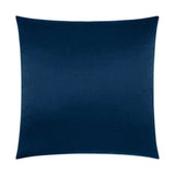 Lumis Navy Transitional Solid Navy Large Throw Pillow With Insert Throw Pillows LOOMLAN By D.V. Kap