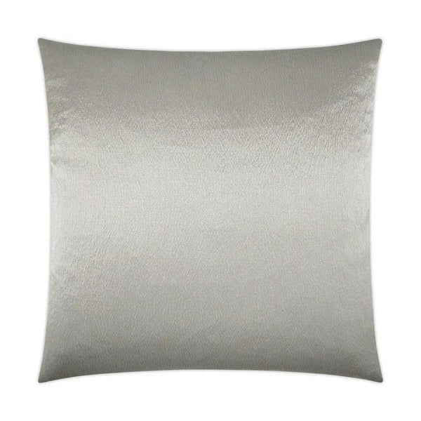 Lumis Vapor Transitional Solid Silver Large Throw Pillow With Insert Throw Pillows LOOMLAN By D.V. Kap