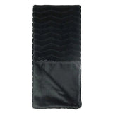 Lush Chevron Throw - Black Throw Blankets LOOMLAN By D.V. Kap