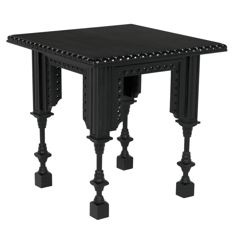 Luxor Wood Black Square Side Table Side Tables LOOMLAN By Noir