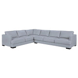 Luxurious Malibu Top Grain Leather L-Shaped Sectional Couch Sectionals LOOMLAN By One For Victory