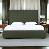 Luzon Leather Tall Headboard King Bed Beds LOOMLAN By Moe's Home