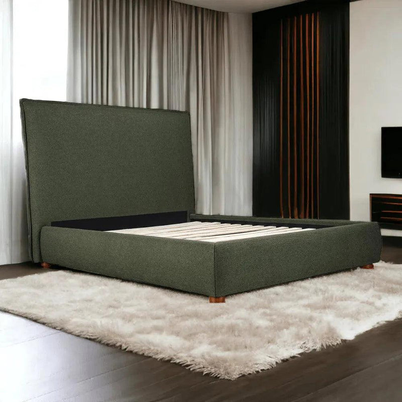 Luzon Leather Tall Headboard King Bed Beds LOOMLAN By Moe's Home