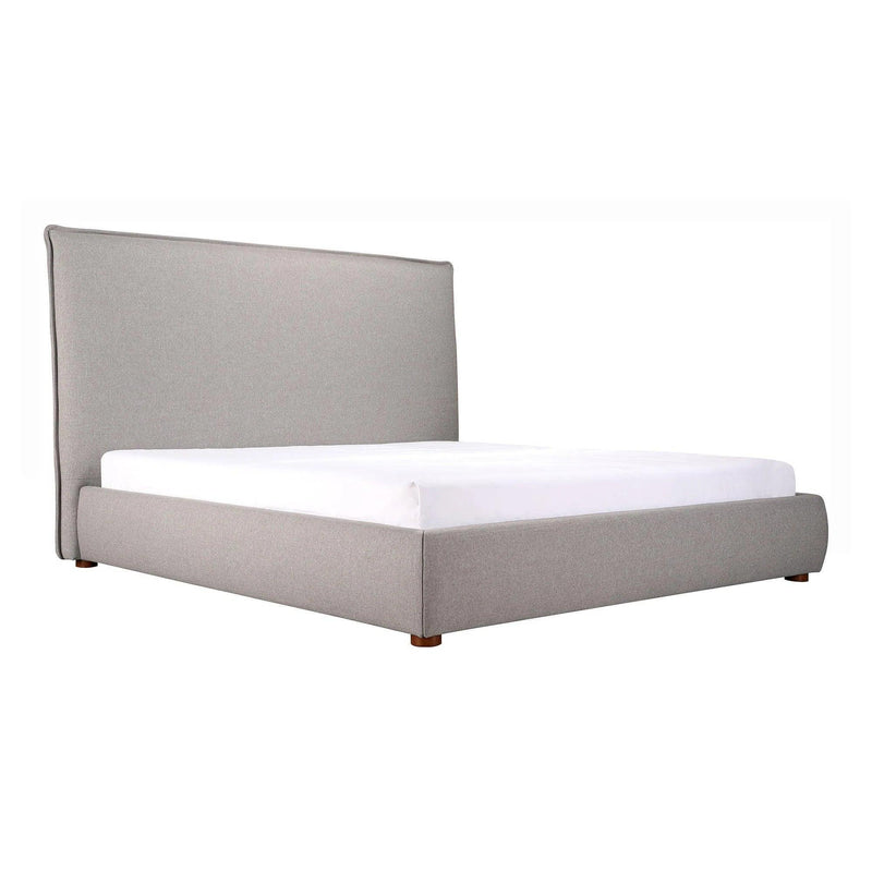 Luzon polyester Upholstered Grey Bed Beds LOOMLAN By Moe's Home