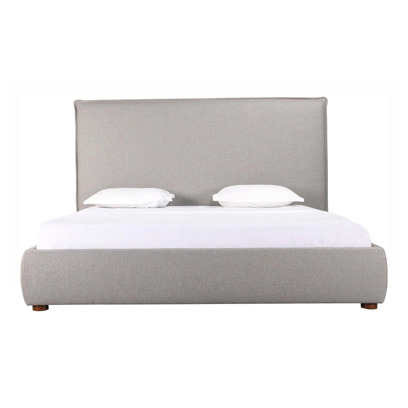 Luzon polyester Upholstered Grey Bed Beds LOOMLAN By Moe's Home