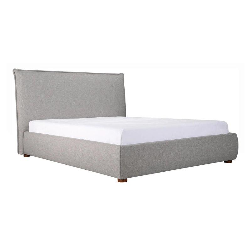 Luzon polyester Upholstered Grey Bed Beds LOOMLAN By Moe's Home