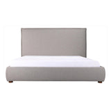 Luzon polyester Upholstered Grey Bed Beds LOOMLAN By Moe's Home