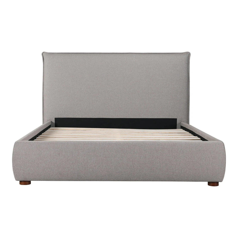 Luzon polyester Upholstered Grey Bed Beds LOOMLAN By Moe's Home